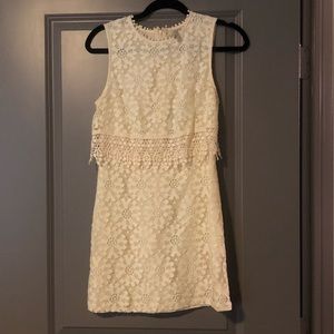 Cream Lace Tank Dress
